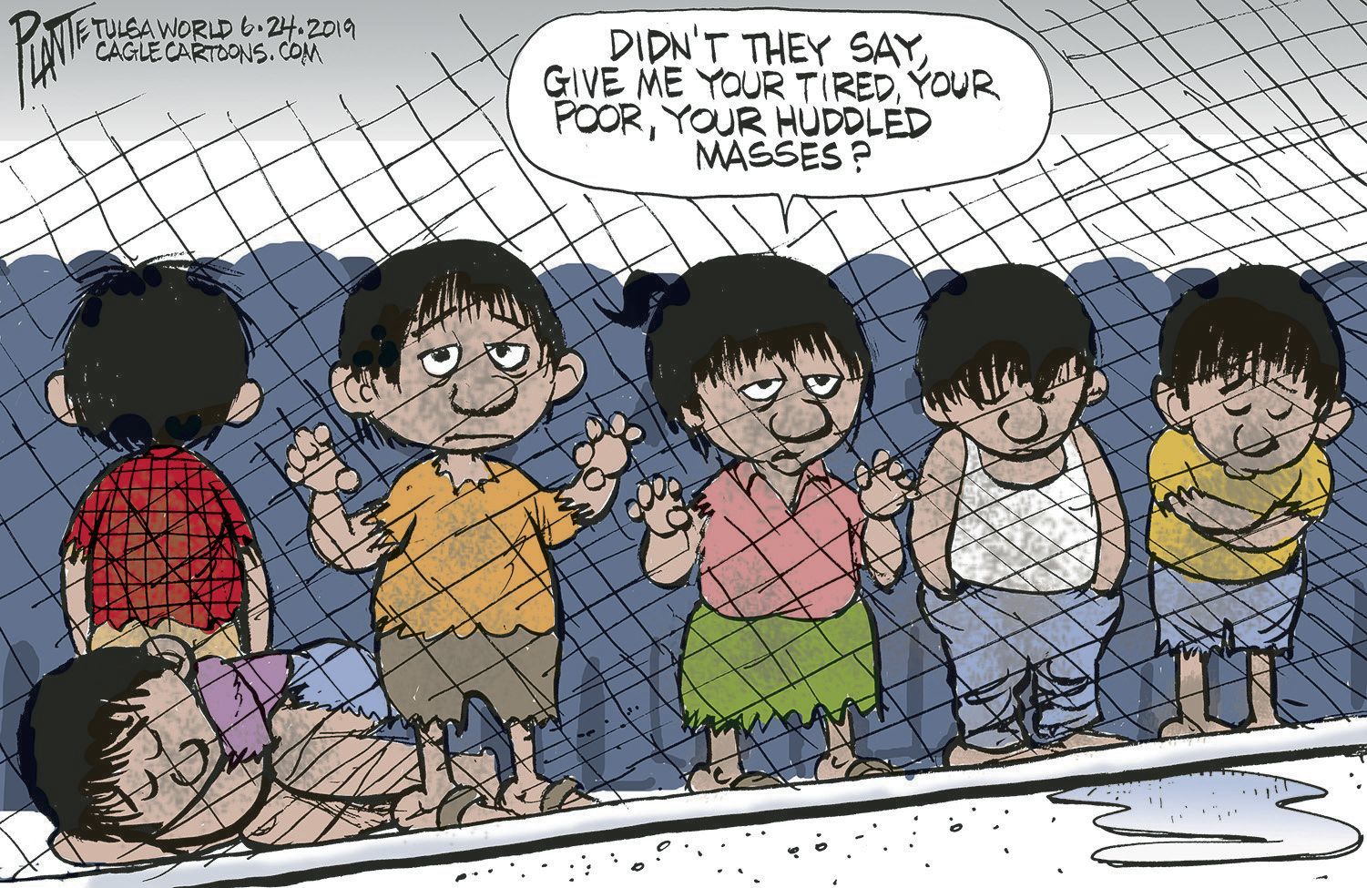 Bruce Plante Cartoon: Huddled masses